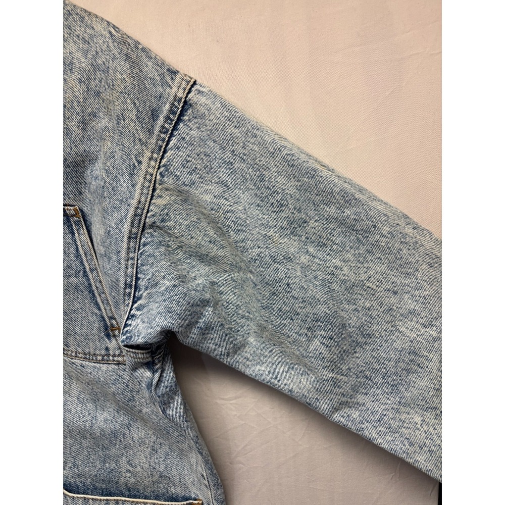 Lee‎ Chore Coat Jacket Mens Blue Denim Cotton Corduroy Collar Pocket Vintage - Picture 14 of 16